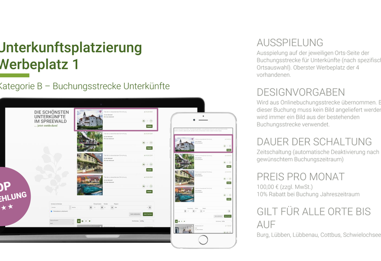 Preisliste Onlinebanner