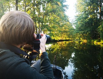 Fotografieren im Spreewald im Fließ