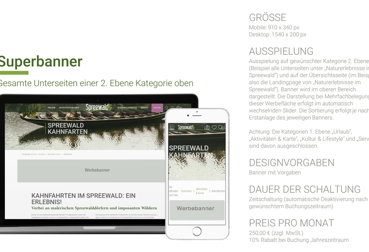 Preisliste Onlinebanner