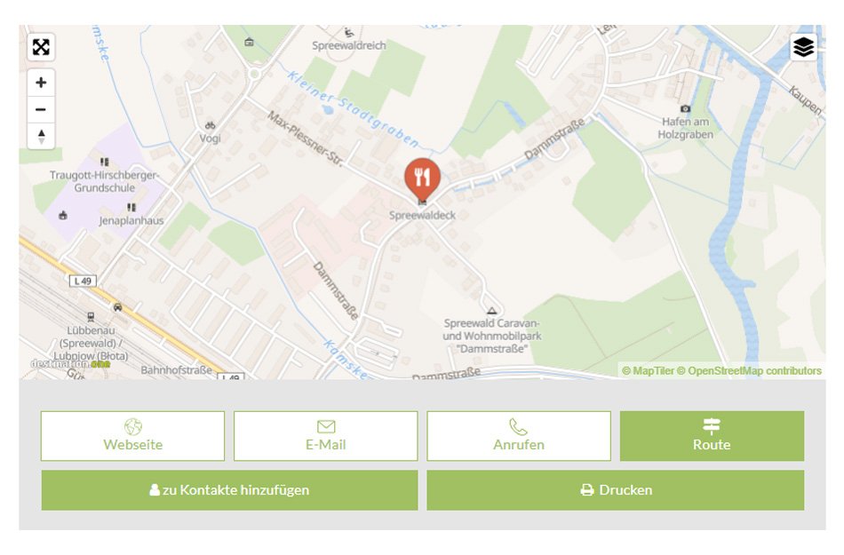 Karte Spreewald Verlinkung