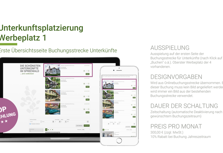 Preisliste Onlinebanner