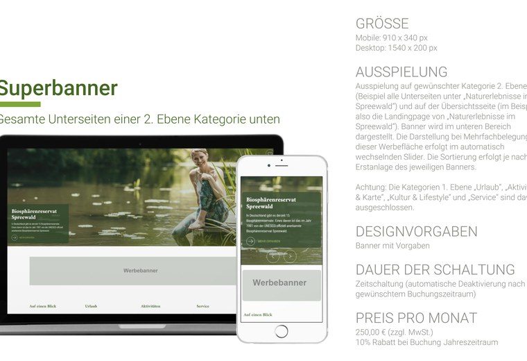 Preisliste Onlinebanner