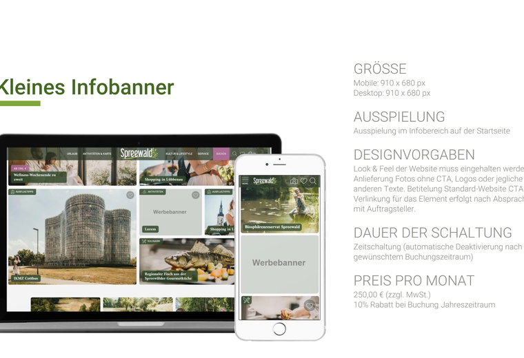 Preisliste Onlinebanner