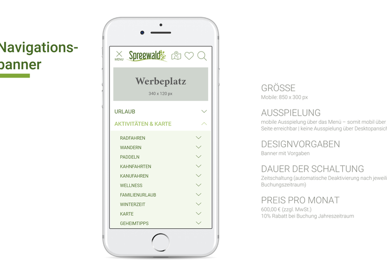 Preisliste Onlinebanner