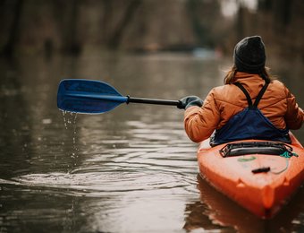 Paddeln im Spreewald im Winter
