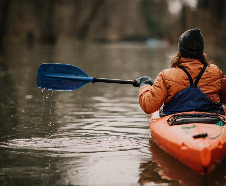Paddeln im Spreewald im Winter