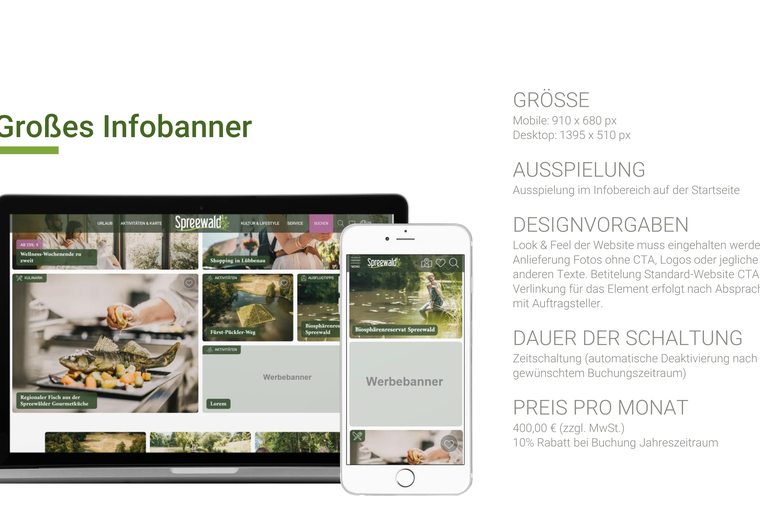 Preisliste Onlinebanner