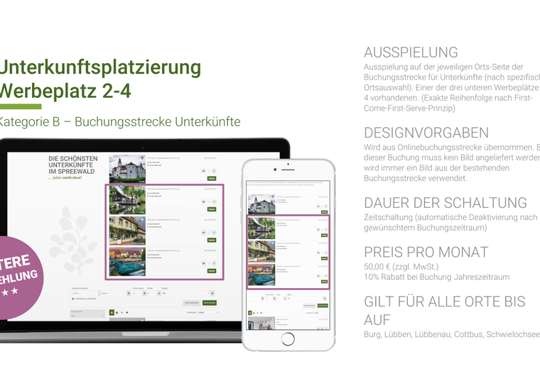 Preisliste Onlinebanner
