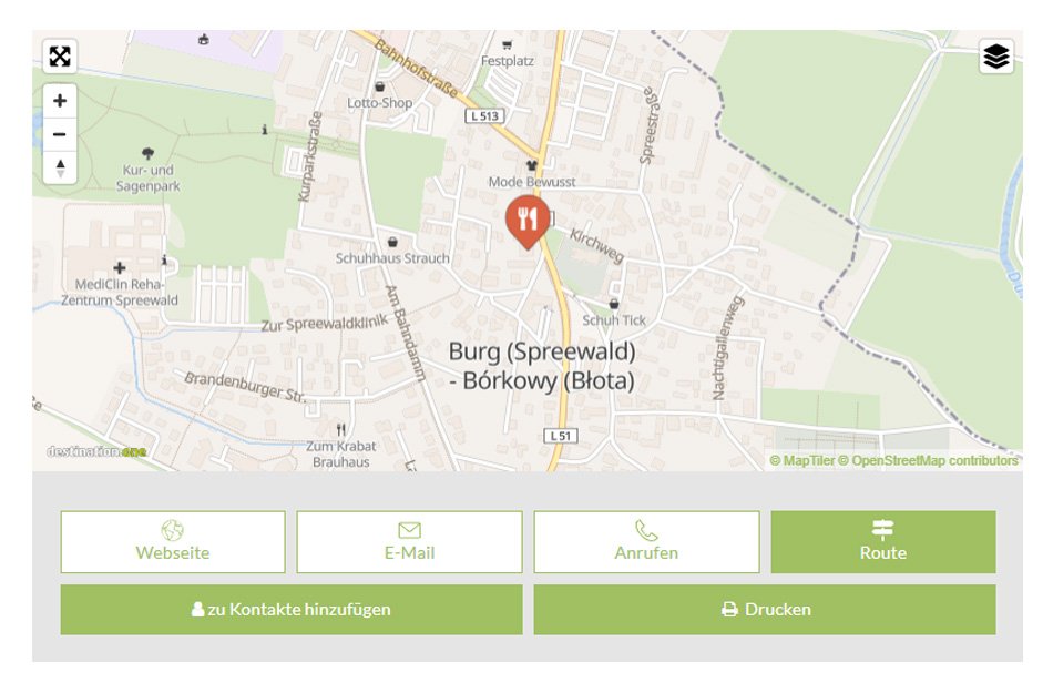Karte Spreewald Verlinkung